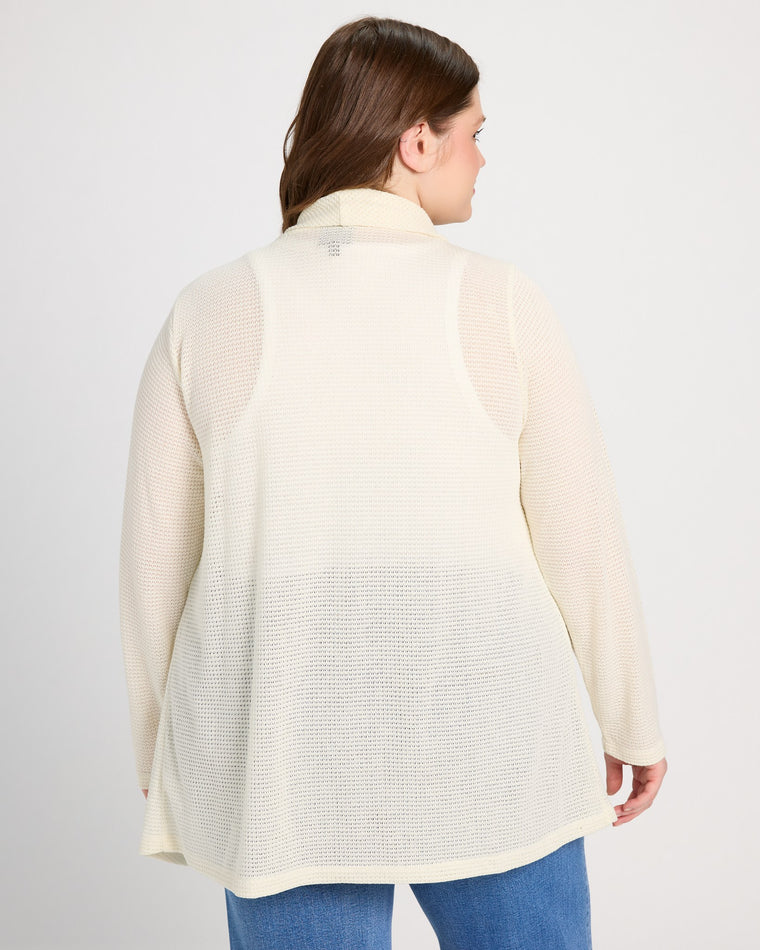 Cream $|& Bobeau Waterfall Cardigan - SOF Back