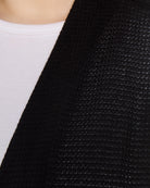 Black $|& Bobeau Tie Front Cardigan - SOF Full Front