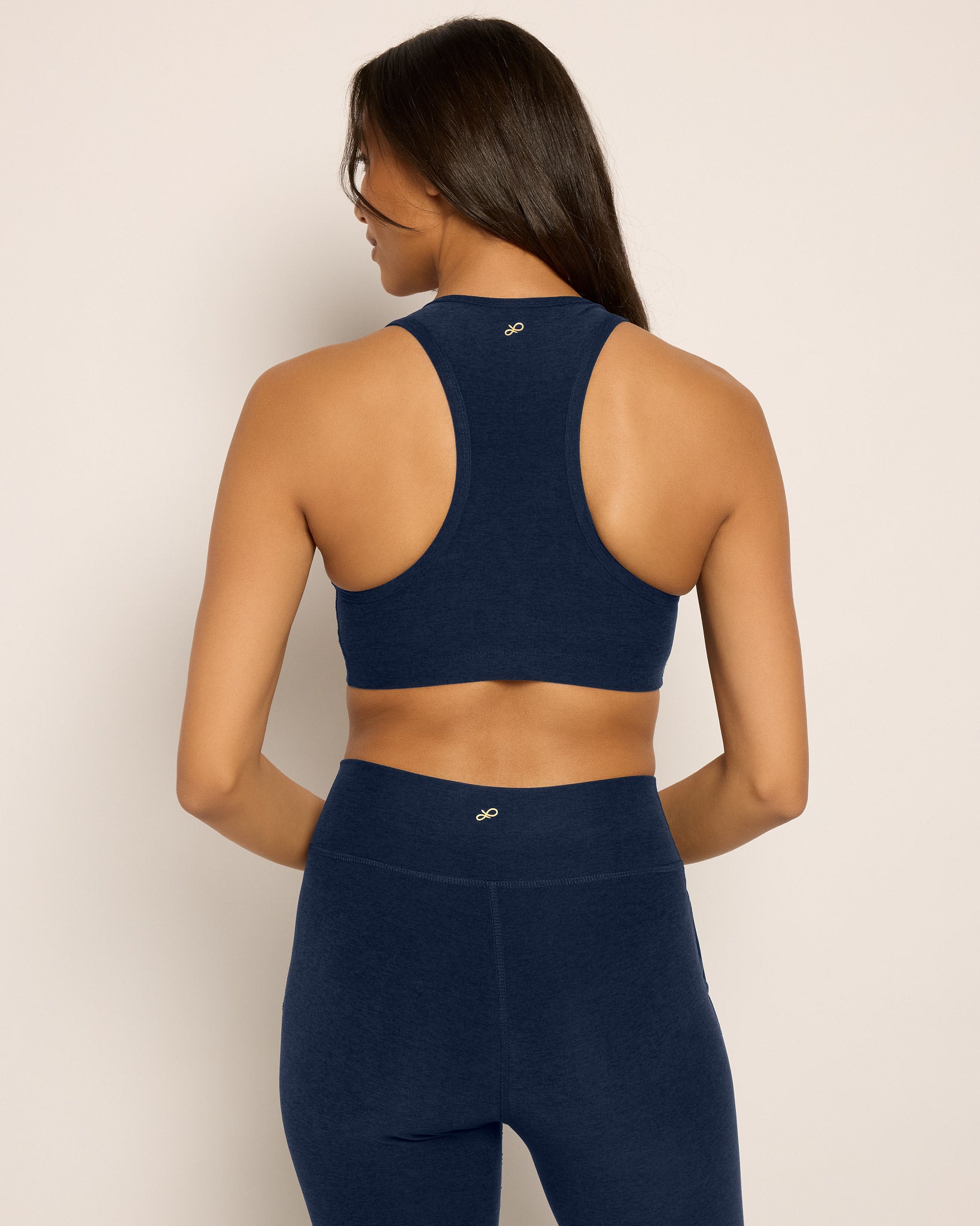 Ink Navy Heather $|& Interval FlowHeather Sculpt Enhearten Bra - SOF Back