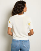 Ivory Lemon $|& Sadie & Sage Citron Embroidered Lemon Knit Shirt - SOF Back