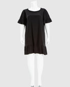 Black $|& Max Studio Short Ruffle Sleeve Short Dress - VOF Detail
