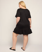 Black $|& Max Studio Short Ruffle Sleeve Short Dress - SOF Back