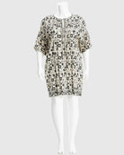 Cream/Black $|& Max Studio Puff Sleeve Short Dress - VOF Detail