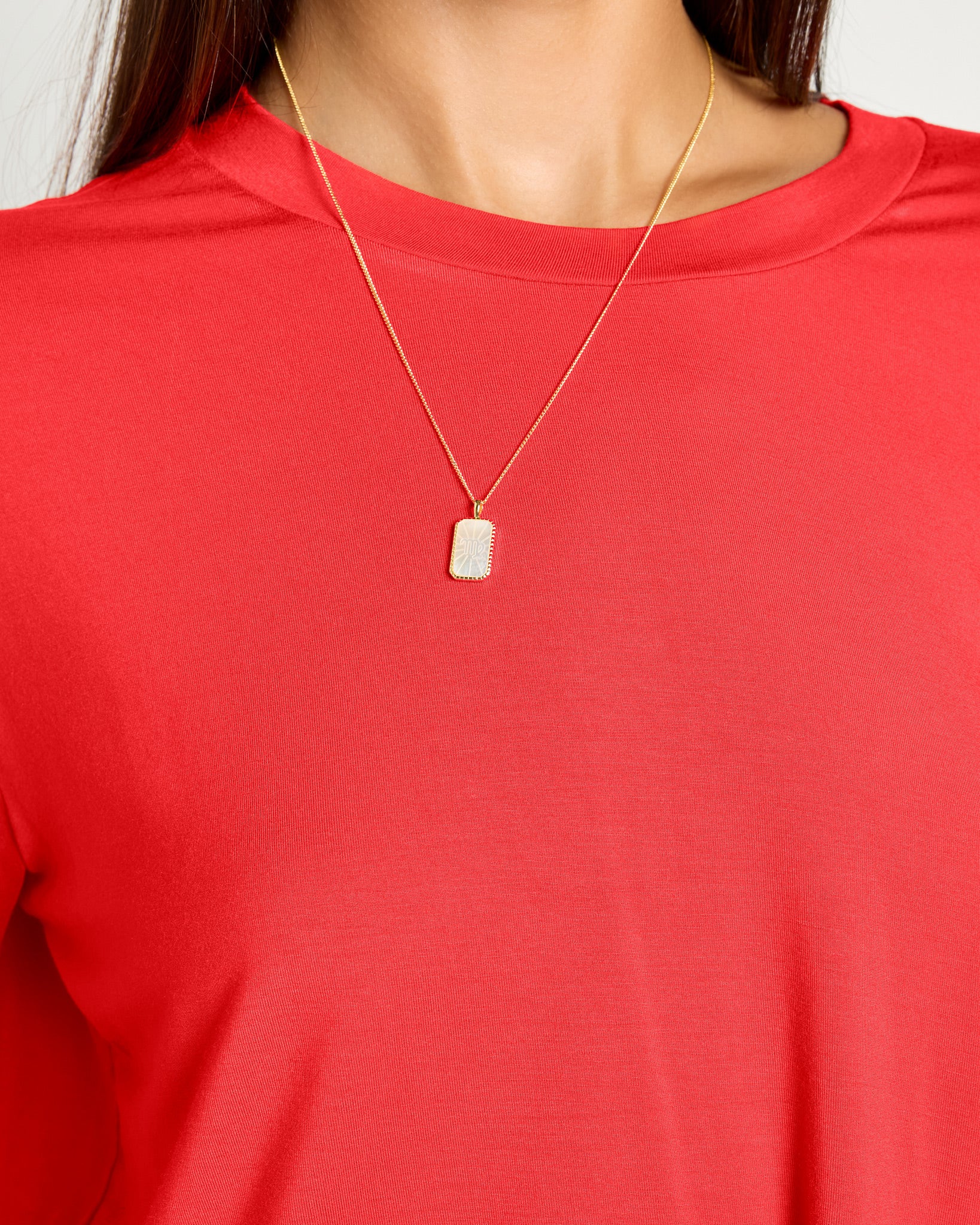 Pomegranate $|& SEAS Newport Cropped Tee - SOF Full Front