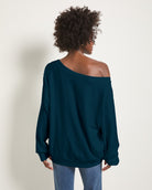 Deep Sea $|& SEAS Brooksville One Shoulder Sweatshirt - SOF Back