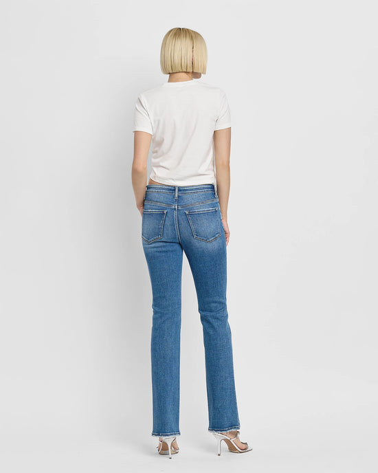 Paramount Blue $|& Lovervet High Rise Slim Bootcut Jeans - Hanger Side