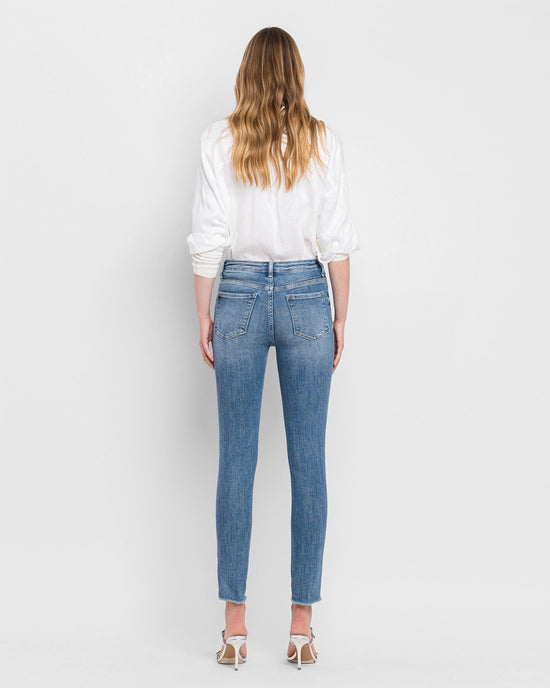 Deservedly Blue $|& Lovervet High Rise Crop Skinny Jeans - Hanger Side