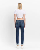Reflex Blue $|& Lovervet Mid Rise Skinny Jeans - Hanger Side