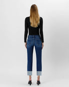 Sagacity $|& Lovervet Mid Rise Cuffed Slim Straight Leg Jeans - Hanger Side