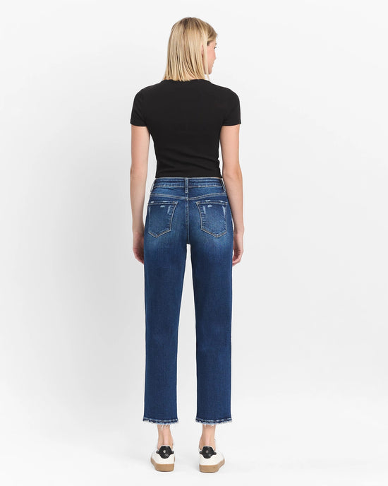 Mirror Wall Blue $|& Lovervet High Rise Slim Barrel Leg Jeans - Hanger Side