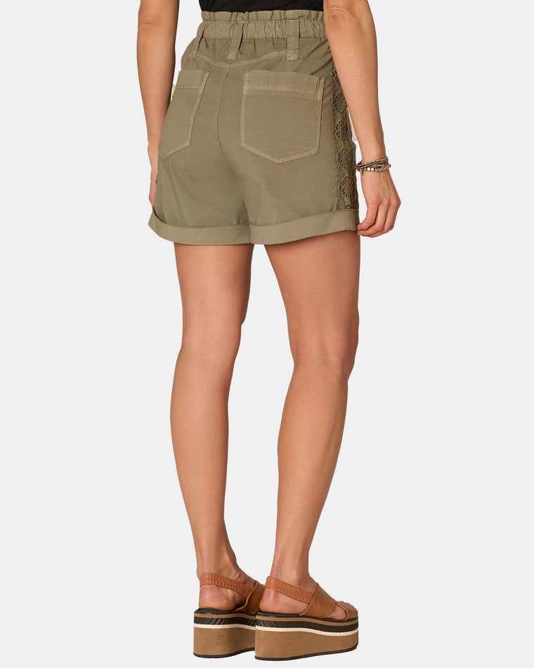 Laurel Oak $|& Democracy Ultra Skyrise Paperbag Waist Short - Hanger Side