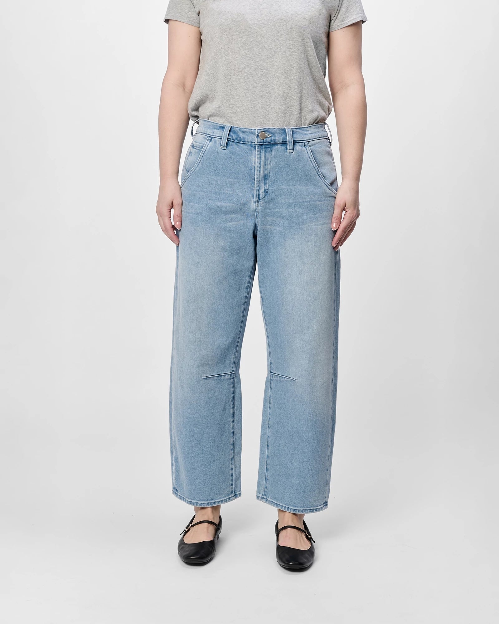 Dakota $|& Dear John Lasso High Rise Barrel Leg Jeans - VOF Detail
