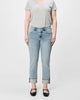 Blaire Mid Rise Cuffed Slim Straight Jeans