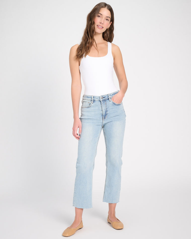 Light Wash Blue $|& Vigoss Stevie Crop Straight Leg Jeans - UGC On Fig
