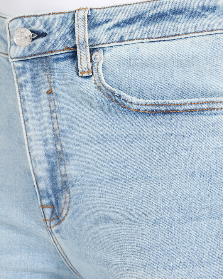 Light Wash Blue $|& Vigoss Stevie Crop Straight Leg Jeans - SOF Full Front