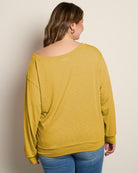 Golden $|& SEAS Brooksville Slub Off The Shoulder Top - SOF Back