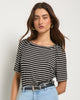 Seabreeze Boat Neck Puff Sleeve Tee