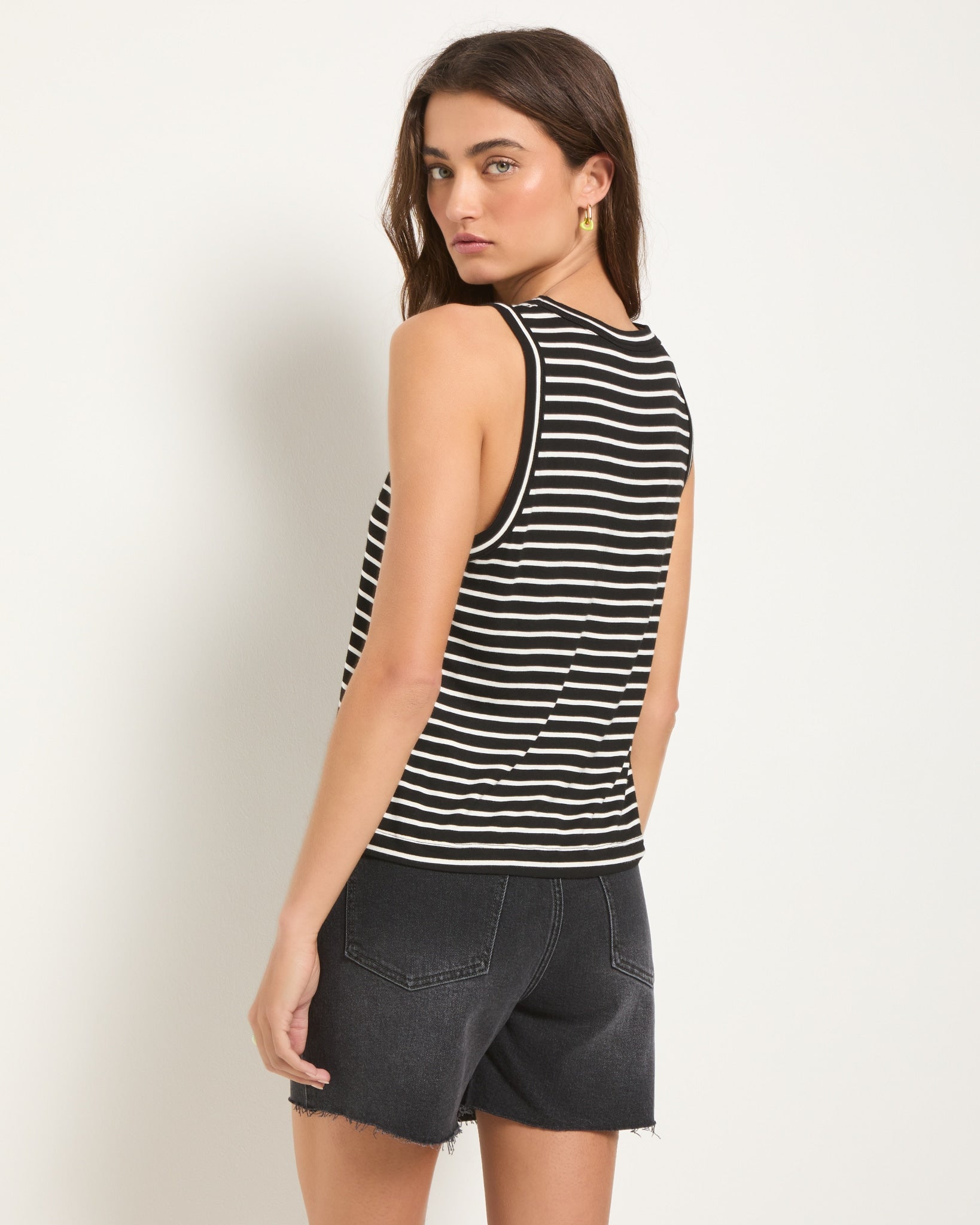 Black/White Stripe $|& SEAS Together Again Tank - SOF Back