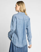 Dark Indigo $|& Thread & Supply Ginger Shirt - Hanger Side