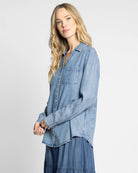 Dark Indigo $|& Thread & Supply Ginger Shirt - Hanger Front