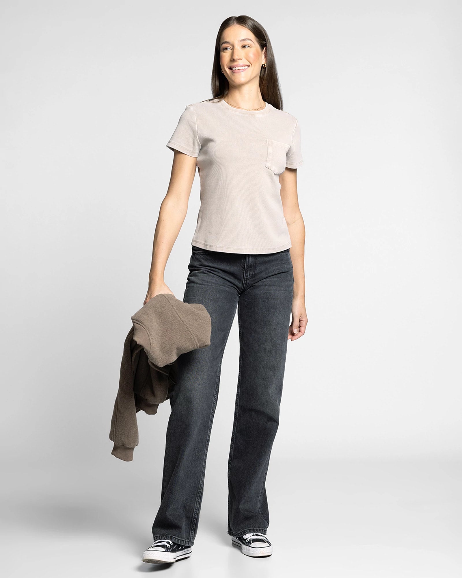 Taupe $|& Thread & Supply Ginny Tee - VOF Detail