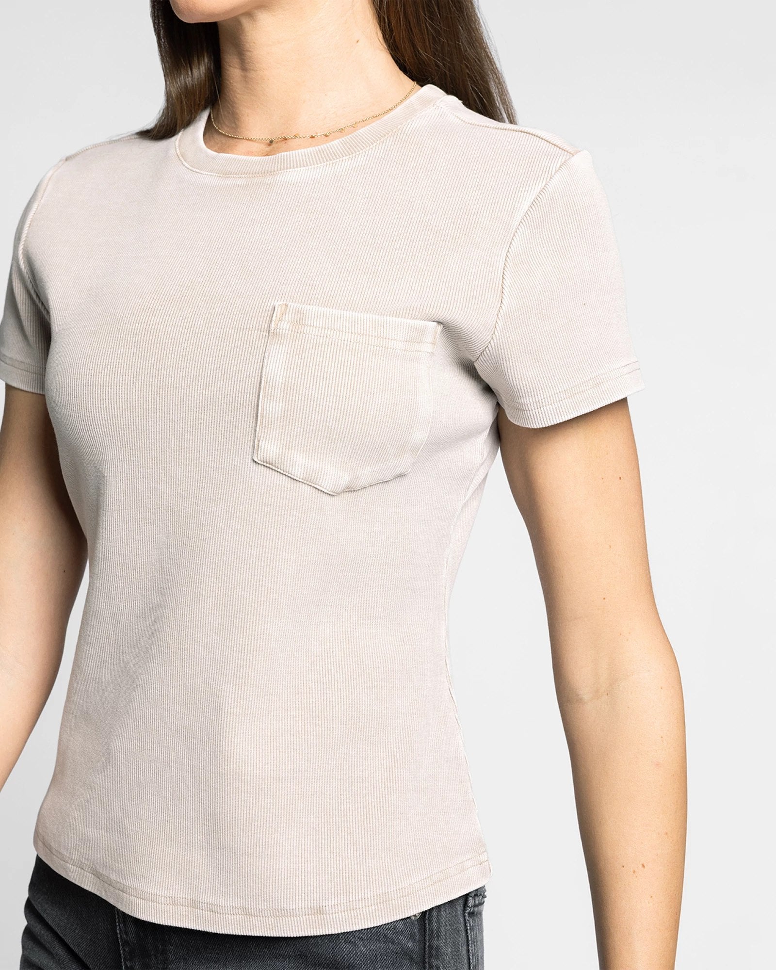 Taupe $|& Thread & Supply Ginny Tee - Hanger Back