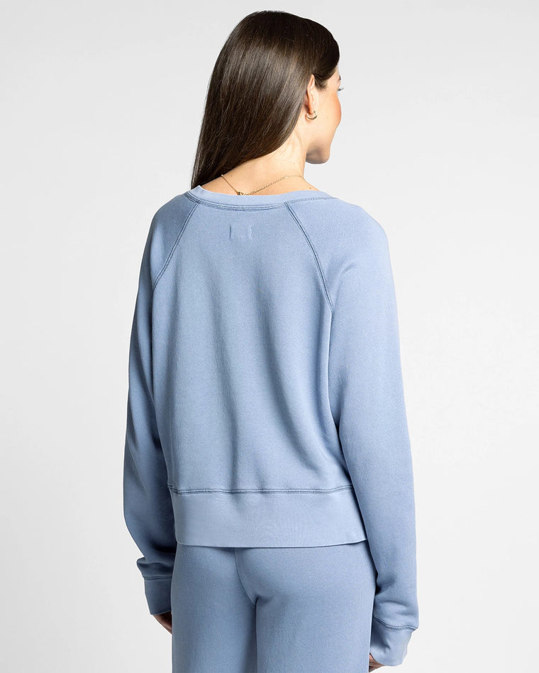 Bleached Blue $|& Thread & Supply Zane Sweatshirt - Hanger Side