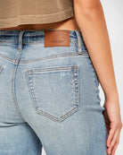 Medium Light $|& Hidden The Ella Wide Straight Leg Jeans - Hanger Side