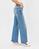 Medium Wash $|& Hidden The Logan Dad Jean - Hanger Front