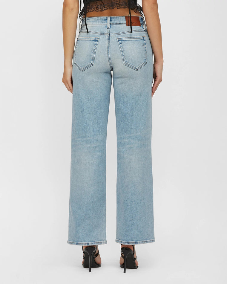 Light Wash Blue $|& Hidden The Logan Mid Rise Dad Jean - Hanger Side