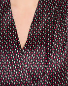 Star Ruby Dot $|& Liverpool Sleeveless Pleated Neck Woven Blouse - SOF Full Front