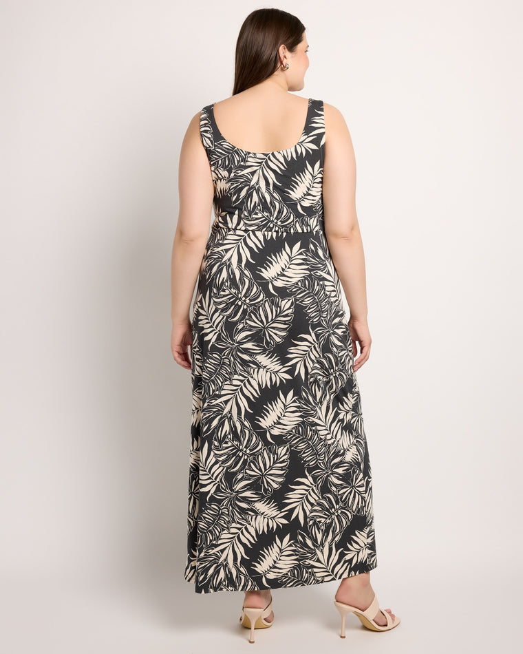 Black $|& Z Supply Melbourne Sandy Bay Palm Dress - SOF Back