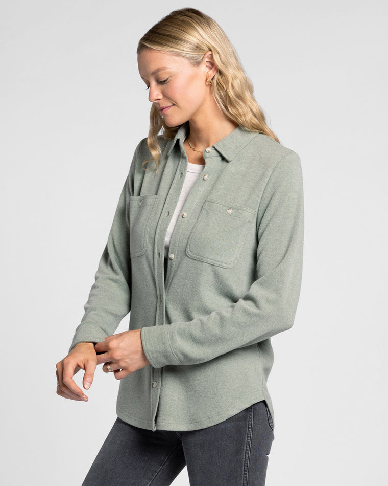 Forest Heather $|& Thread & Supply Lewis Shirt - Hanger Back