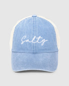Denim Blue $|& David & Young Salty Mesh Back Baseball Cap - VOF Detail
