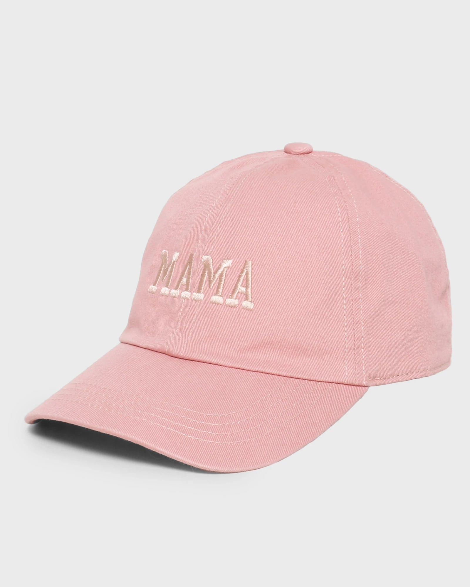 Dusty Pink $|& David & Young Mama Embroidered Baseball Cap - Hanger Front