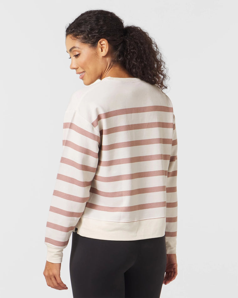 Oatmilk Mocha $|& Glyder Laid Back Long Sleeve Crew - Hanger Side