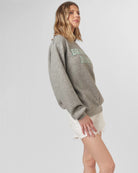 Heather Grey $|& Project Social T Gym/Drinking Buddies Reversible Sweatshirt - Hanger Front