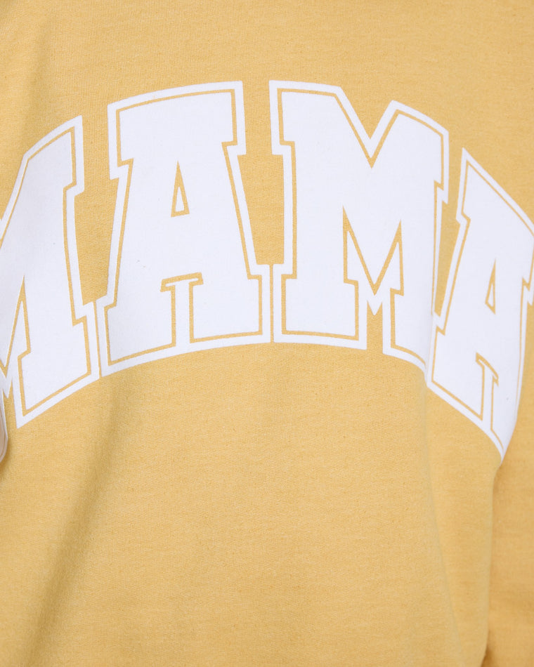 Ochre $|& Project Social T Flocked Mama Sweatshirt - SOF Full Front