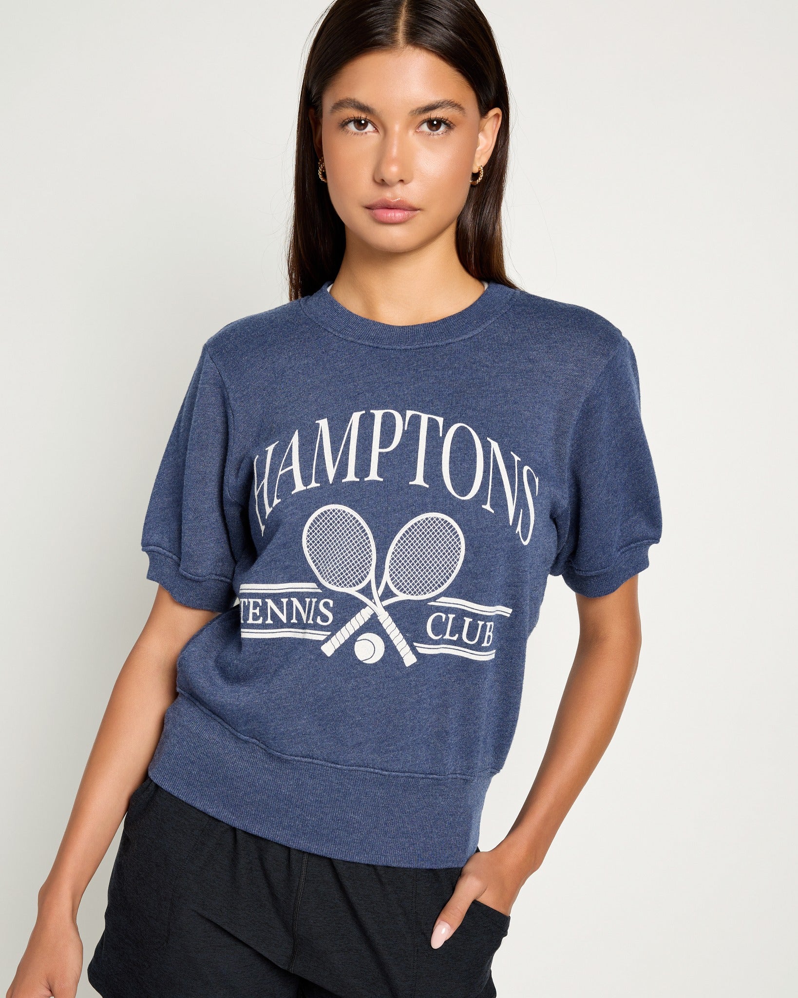 Navy $|& Project Social T Hamptons Pullover - SOF Front