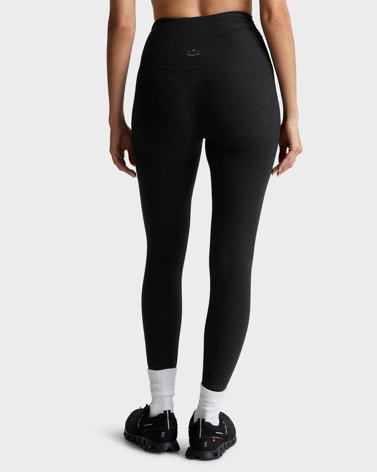 Darkest Night $|& Beyond Yoga Spacedye Raise The Barre Shirred Legging - Hanger Side