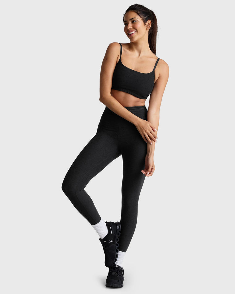 Darkest Night $|& Beyond Yoga Spacedye Raise The Barre Shirred Legging - VOF Detail