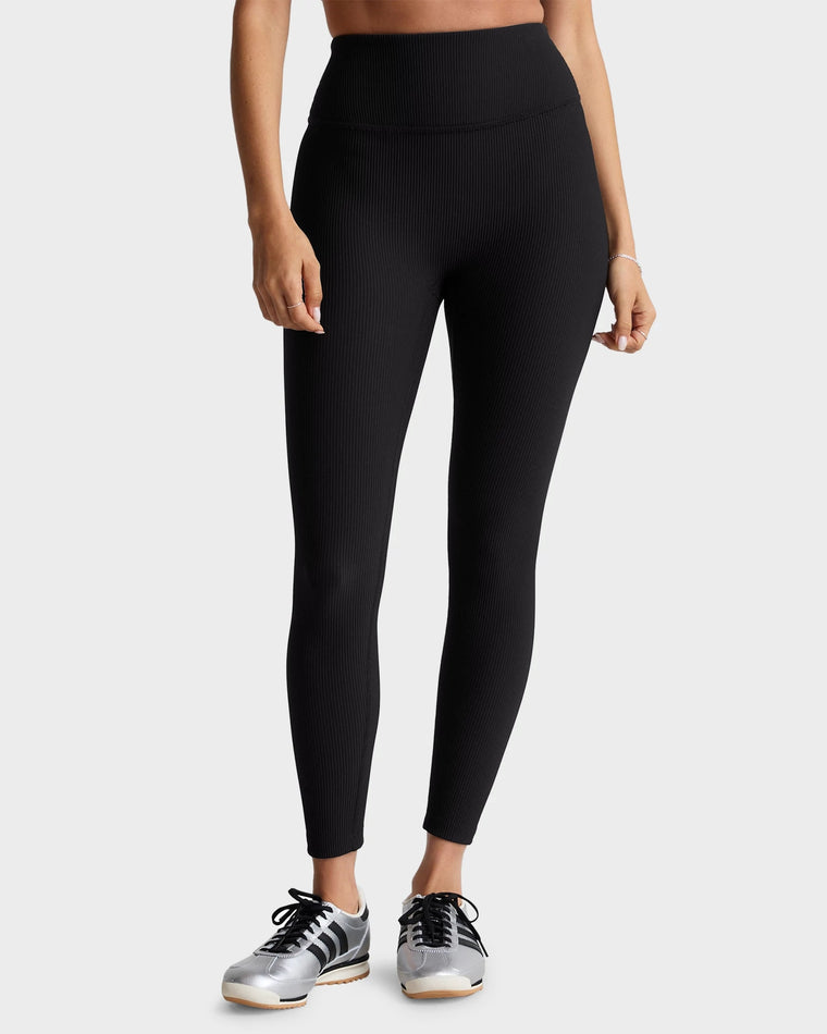 Black Onyx $|& Beyond Yoga Impulse Ribbed High Waisted Midi Legging - VOF Detail