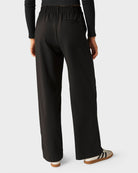 Black $|& Beyond Yoga Status Wide Leg Trousers - Hanger Side