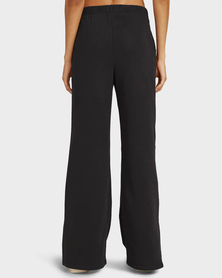 Black $|& Beyond Yoga LuxeFleece Wide Leg Pant - Hanger Side