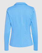 Azure Blue $|& ICHI Kate Knit Blazer - Hanger Side