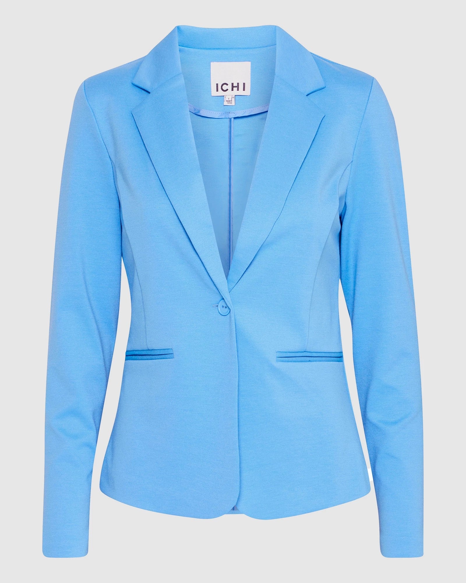 Azure Blue $|& ICHI Kate Knit Blazer - VOF Detail