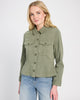 Peplum Hem Trucker Jacket