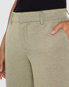 Artichoke/Cream $|& Liverpool Kelsey Wide Leg Trouser - Hanger Back