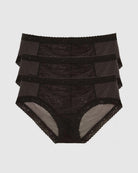 Black $|& Natori Escape Girl Brief 3 Pack - SOF Front