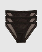 Black $|& Natori Escape String Bikini 3 Pack